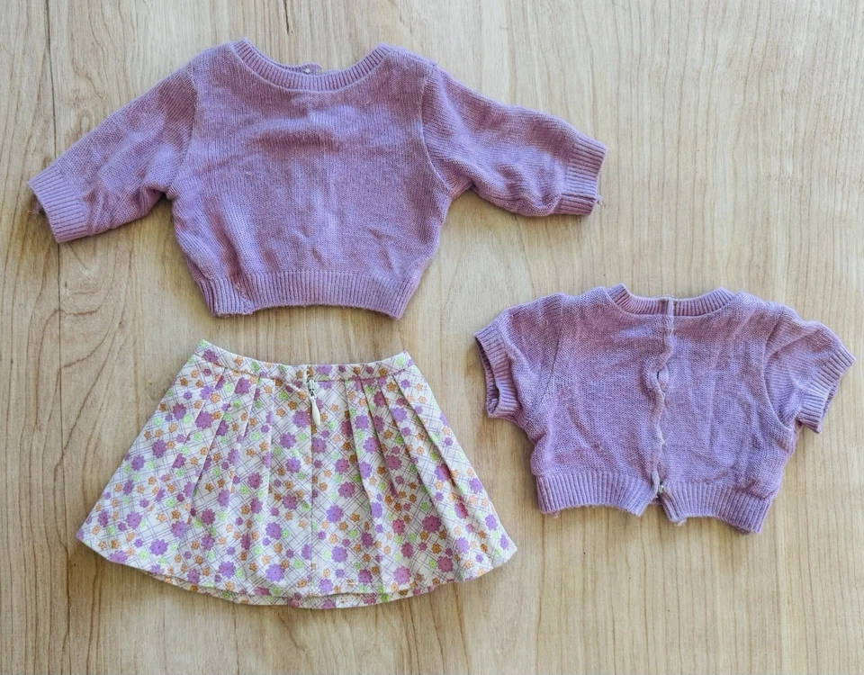American Girl Doll KIT KITTREDGE Classic Meet Outfit Sweater Skirt Dress Vintage - Image 3 of 4