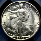 1937 S WALKING LIBERTY HALF PCGS VERY CHOICE AU 58 A TRUE "SLIDER" WITH VERY