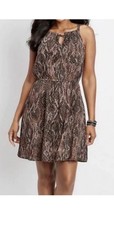 Maurices Dress Women’s Size Large Snakeskin Elastic Waist Lined Skirt NWT