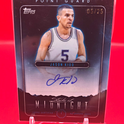 Topps 2024 Topps Midnight Jason Kidd Stroke of Midnight Auto SMA-JK /25 Nets