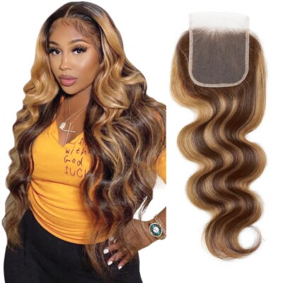 16 ZOLL BRASILIANISCHER 5 X 5 BREITERER SPITZENVERSCHLUSS 4/27 # BALAYAGE KLAVIER OMBRE KÖRPER WELLE 12A