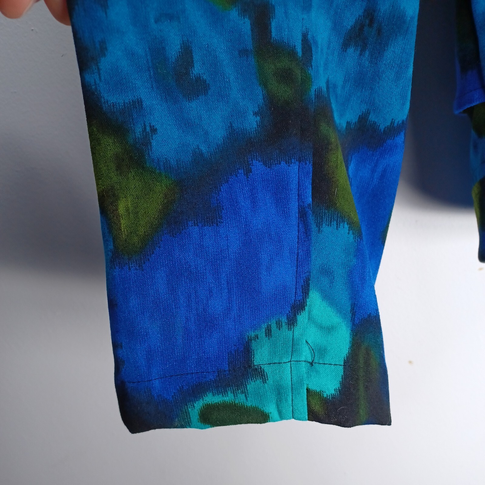 Notations Abstract Bomber Jacket Blues Greens Wom… - image 12
