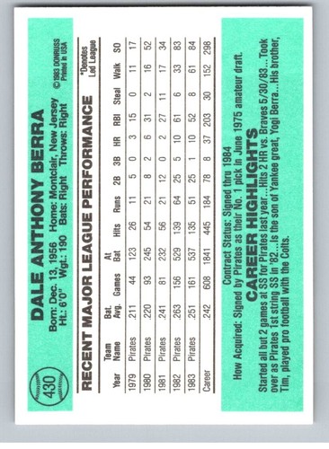 Donruss Baseball 1984 completa tu conjunto que elijas elige #331 - 495 - Imagen 137 de 221