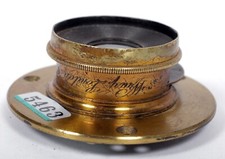 Wray 6" brass lens with disc aperture and flange 5463