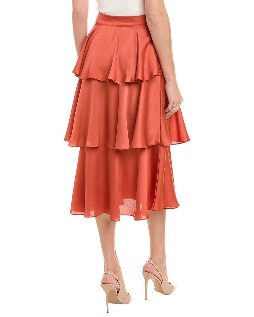 Layered skirt satin cheap