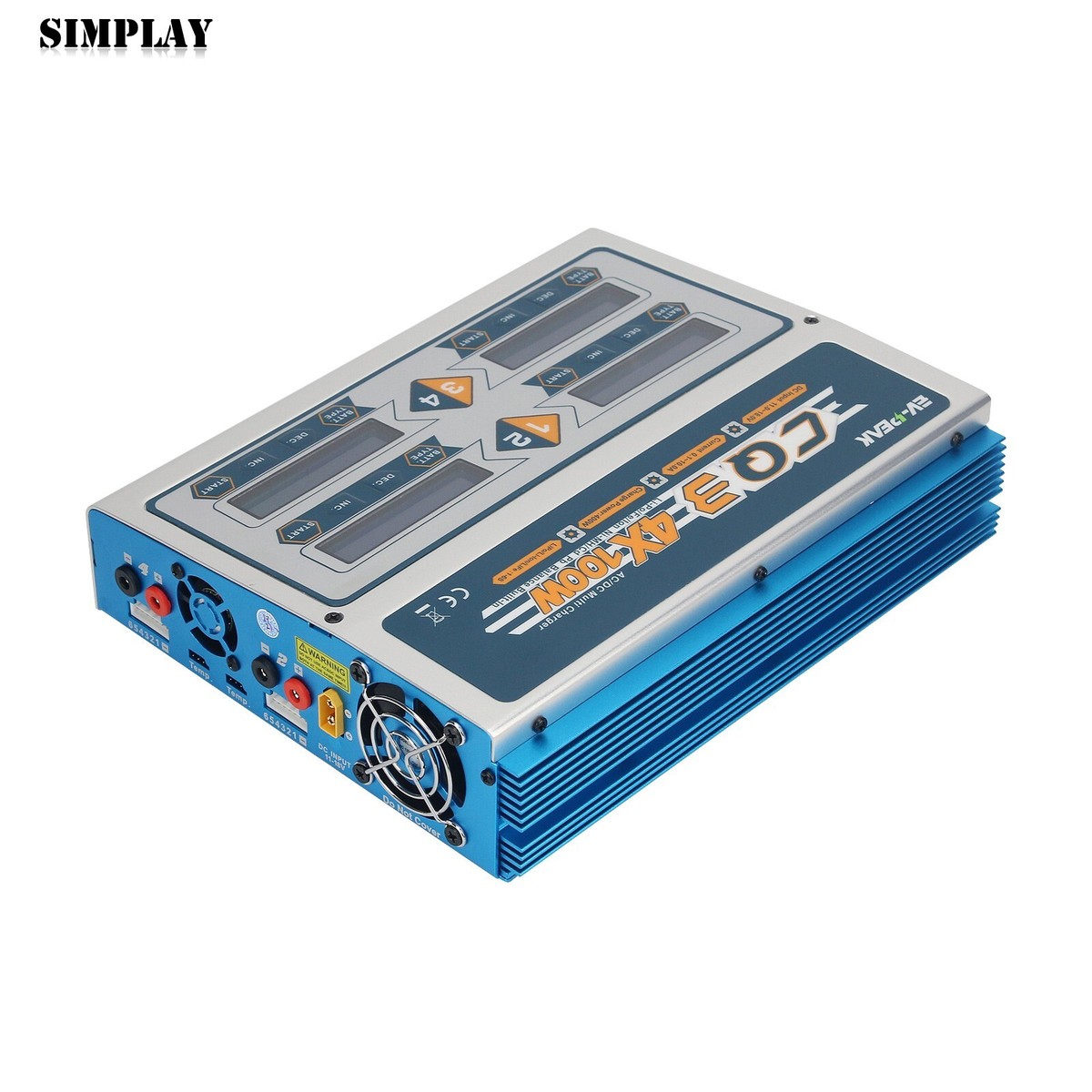 EV-PEAK CQ3 100W 10A 1-6S Battery Balance Charger f/ LiPo LiFe