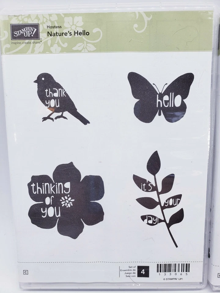 Stampin Up Lot of 4: Simple Stems, Nature's Hello, Papaya Collage 1 & 2 - Image 2 of 4