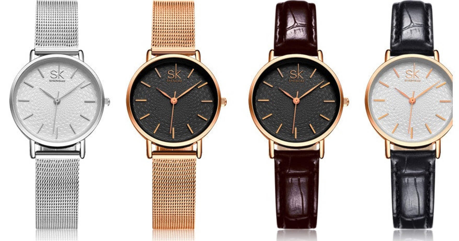 Elegant Waterproof Quartz Watch with Stylish Steel Strap for Women