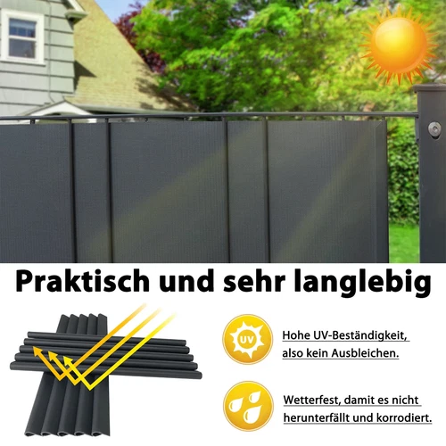 Klemmschienen Sichtschutzstreifen Zaunblende Zaunfolie Befestigungsclips PVC UV - Bild 3 von 15