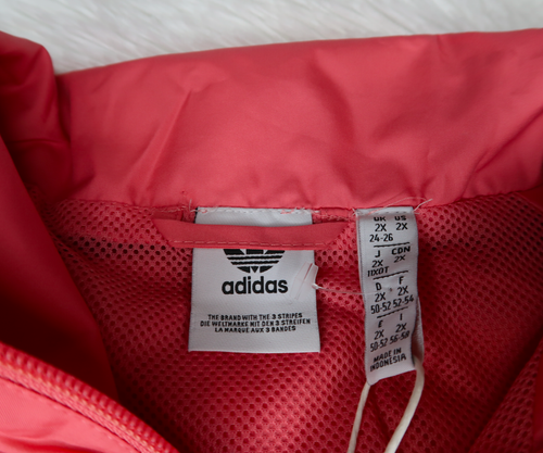 Adidas Women's Fakten Track Jacket GT4543 Size 2X New With Tags Rose / Yellow - Picture 5 of 10