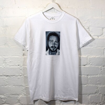 Actual Fact Post Malone BW Printed White T-shirt Tee 