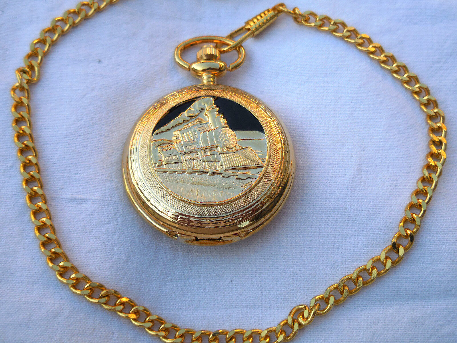 Montre de poche Newton de cheminot pour costume vintage avec chaîne de gilet