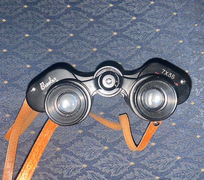 Binolux Vintage Binoculars 7x35 Made in Japan & Case 351 ft at