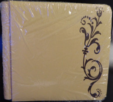 Creative Memories 7 X 7 Yellow Coverset album brown floral On Front No Pages NIP
