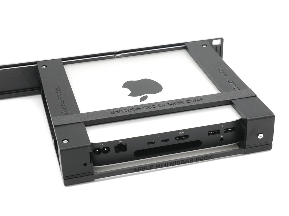 Rack mount for apple mac mini M1 on/off button add 2.d device - color ...