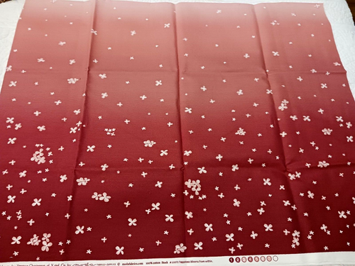 Ombre Bloom By V and Co. For Moda Red Fade w Flowers 2 1-Yd Cuts #10870 42x36" - Picture 6 of 12