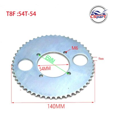 44T 54T 64T 74T T8F Rear Sprocket Mini Moto E-Scooter 49CC 26mm