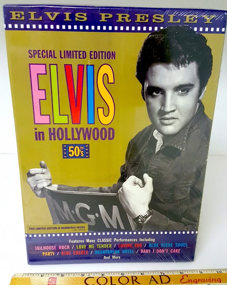 ELVIS IN HOLLYWOOD '50's VHS HiFi Stereo Bonus CD 16pg Booklet 4 Color Prints SS - Image 3 of 4