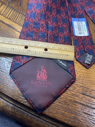 LANVIN PARIS EL CORTE DRESS SUIT DESIGNER NECKTIE TIE FREE SHIPPING BNWTS - Picture 5 of 6