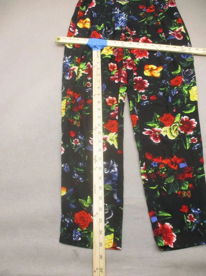 Calça lounge FOREVER 21 tamanho S feminina floral plissada cintura elástica cintura média 667 - Imagem 4 de 4