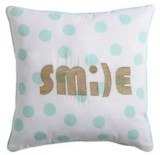 VCNY Home Smile Polka Dot 18"x18" Square Decorative Throw Pillow