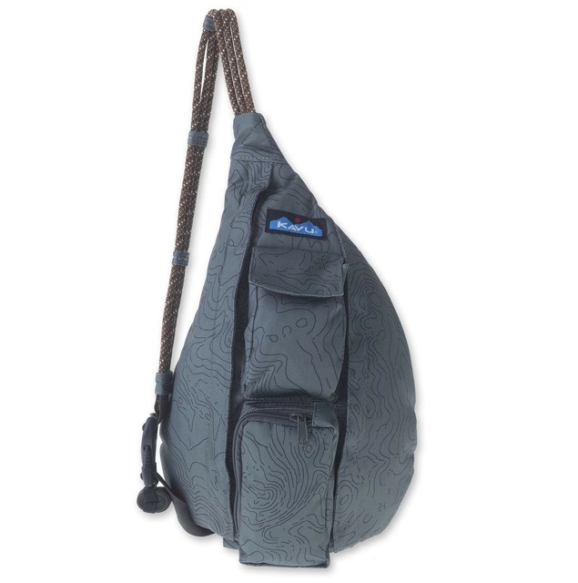 KAVU Mini Rope Sling Bag Crossbody Shoulder Polyester Backpack Green