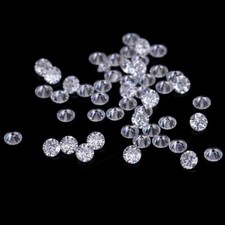 1 CT 2 mm 30 pcs Natural White Diamond Round Cut VVS1 D Grade Certificate K 10