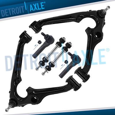 Front Lower Control Arms Outer Tie Rod Ends Sway Bars for Silverado Sierra 1500