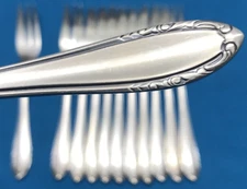 12 Pc Silverplated SEAFOOD / PASTRY FORKS BSF Germany 90 Platura