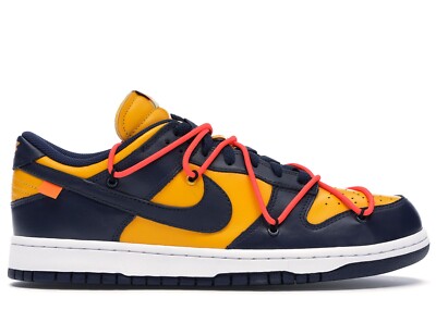 Nike x Off-White Dunk Low University Gold Midnight Navy 