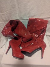 Overknee Stiefel Kassiopeya Rot Größe 8 (vmtl. 41/42) Stiletto High Heels