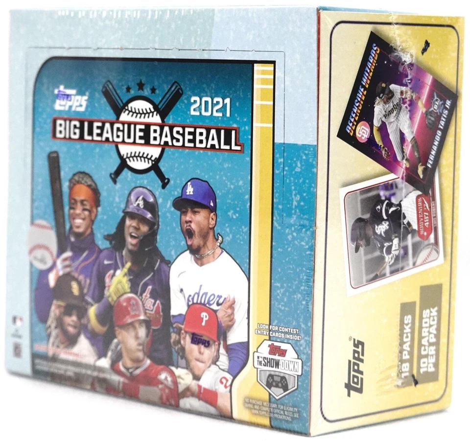 2021 Topps Big League Baseball Hobby Box 18 Packs Per Box, 10 Cards Per Pack - Image 2 of 4