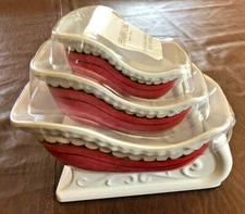 SHABBY CHIC SLEIGH MELAMINE SERVING BOWLS SET OF 3
