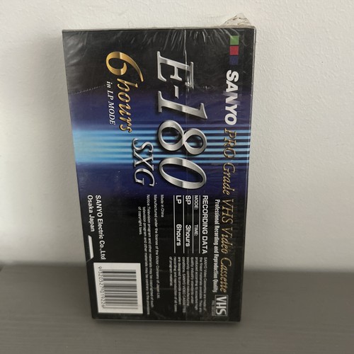 Sanyo Pro Grade E 180 Video Cassette Tape - Brand New & Sealed VHS - Photo 4/4