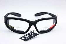 Global Vision Hercules Anti-Fog Black +1.50 Bifocal Motorcycle Glasses