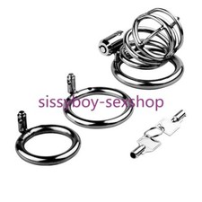 Metal Chastity Cage Men's Anti-Cheating Bandage Device Peni Lock Device