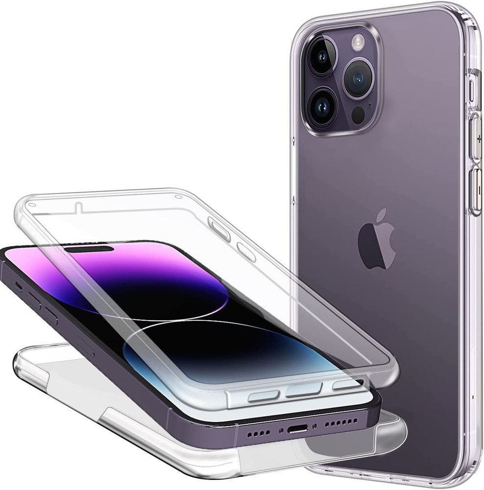CASE For APPLE IPHONE 14 PRO TRANSPARENT TPU CLEAR SILICONE 360 PHONE COVER GEL