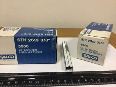 Qty (10K) Salco STH 2619 3/8  Chisel Leg Staples