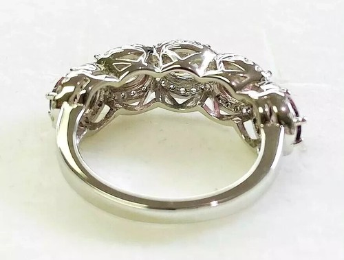 HSN Colleen Lopez Sterling Silver Pink, Purple Spinel & White Topaz Ring Size 6 - Picture 5 of 7
