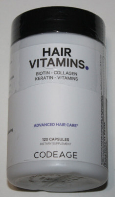 CODEAGE Hair Vitamins 120 Capsules w/ Biotin, Collagen & Keratin Exp 06/26 NEW