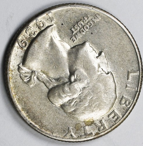 Cuarto de dólar de plata 1939 D 25c Washington Denver - Imagen 4 de 5