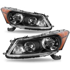 For 2008 2009 2011 2012 Honda Accord Sedan Black Headlights Amber Corner Pair For 2008 2009 2011 2012 Honda Accord Sedan Black Headlights Amber Corner Pair