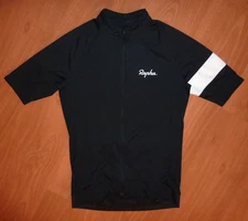 Rapha Core Cycling Jersey Women's Size S Small Black White Short Sleeve Full Zip
