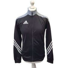 Adidas Black  Grey Sports Tracksuit Top/ Jacket UK Men's Size S EE929