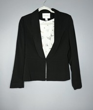 Katherine Barclay Blazer Womens S Black Open Front Equestrian Jacket Career Work