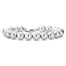 Traditional .925 Sterling Silver Bead 4,6,8,10MM Ball Strand Bracelet 6-9 Inch