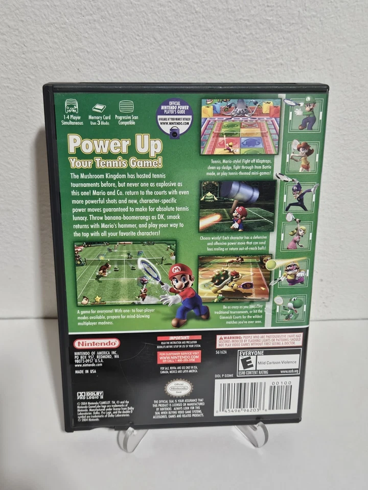 Mario Power Tennis (Nintendo GameCube, 2004) Cib Complete Tested Working  - Image 2 of 4