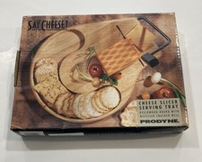 NEW Vintage Cheese Board Beechwood Wire Slicer 1995 Charcuterie Prodyne Tray