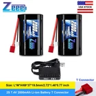 2x Zeee 2S 2000mAh Li-ion Battery 7.4V T Connector with 7.4V Battery Charger