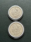 Lot of 2 1921-P Morgan Silver Dollars | 90% Silver